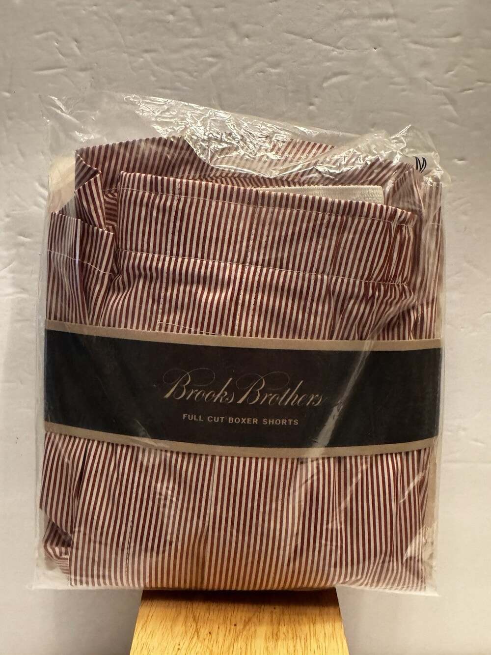 New Medium Brooks Brothers Boxer Shorts Red Stripe Full Cut 100% Cotton
